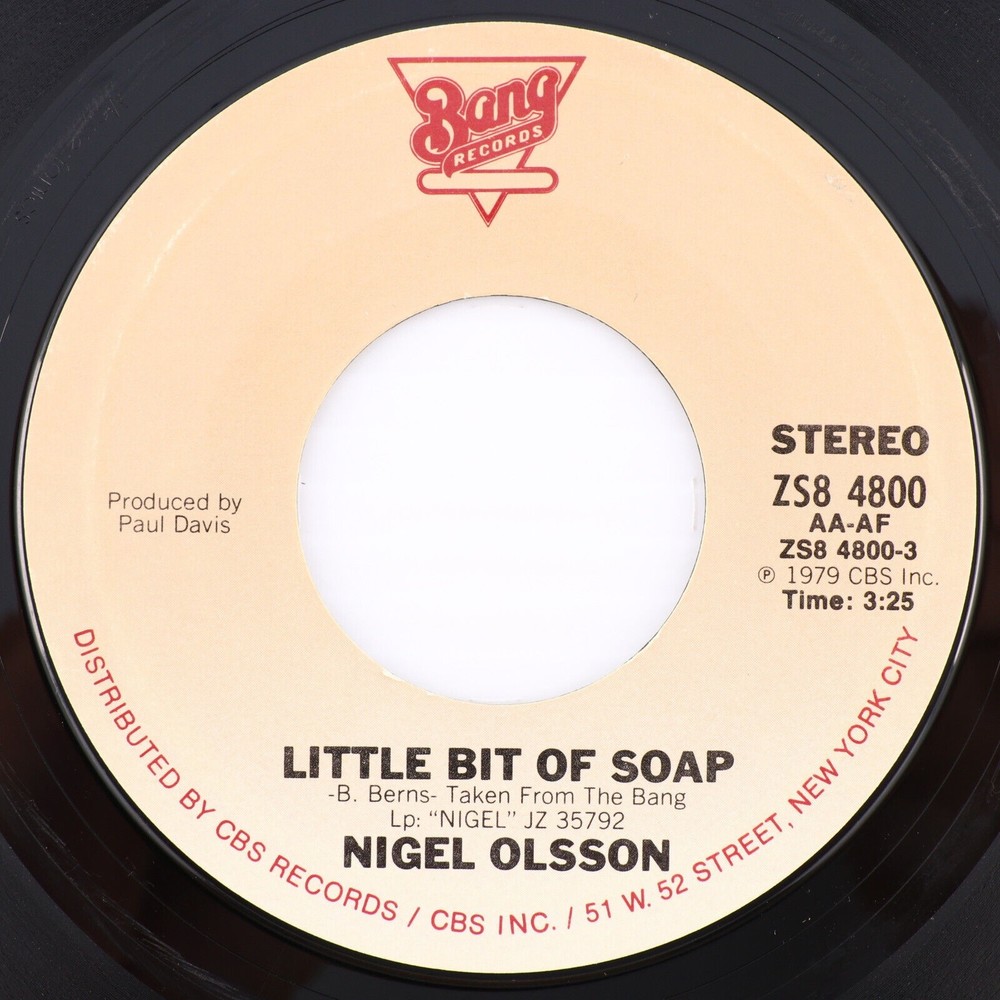 Nigel Olsson Little Bit Of Soap/Thinking Of You 7" 45 rpm Single Record ZS8 4800